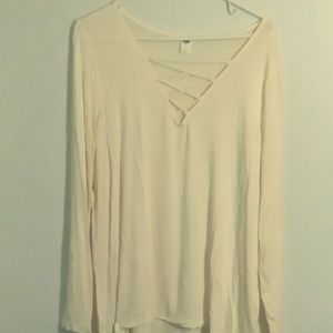 Long sleeve cotton casual top